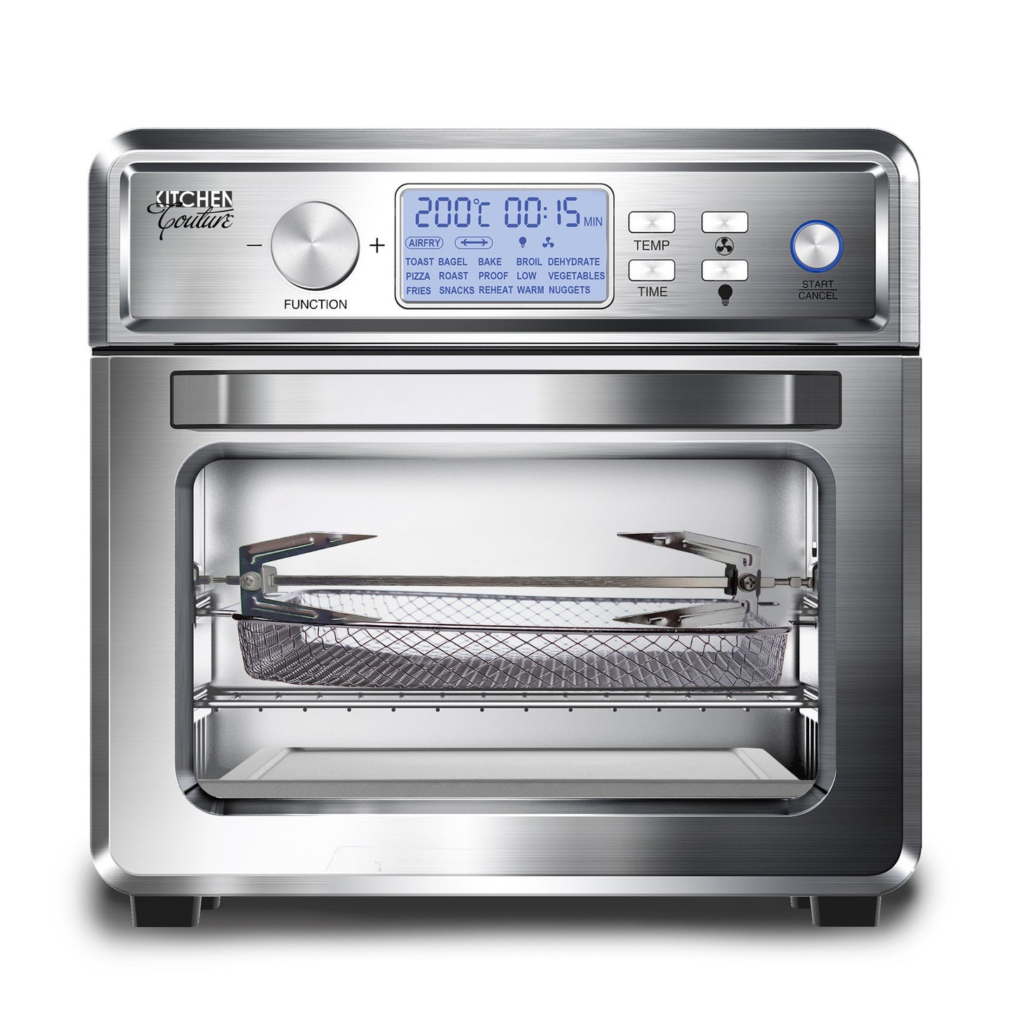 Kitchen Couture Air Fryer 24 Litre Multifunctional LCD Display Stainless Steel
