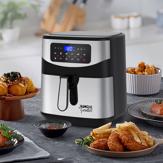 Kitchen Couture 12 Litre Air Fryer Multifunctional LCD One Touch Display Silver