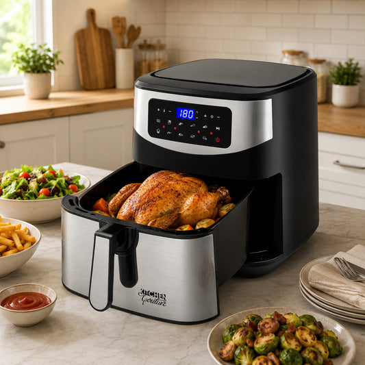 12L Digital Air Fryer with One-Touch Controls – Silver