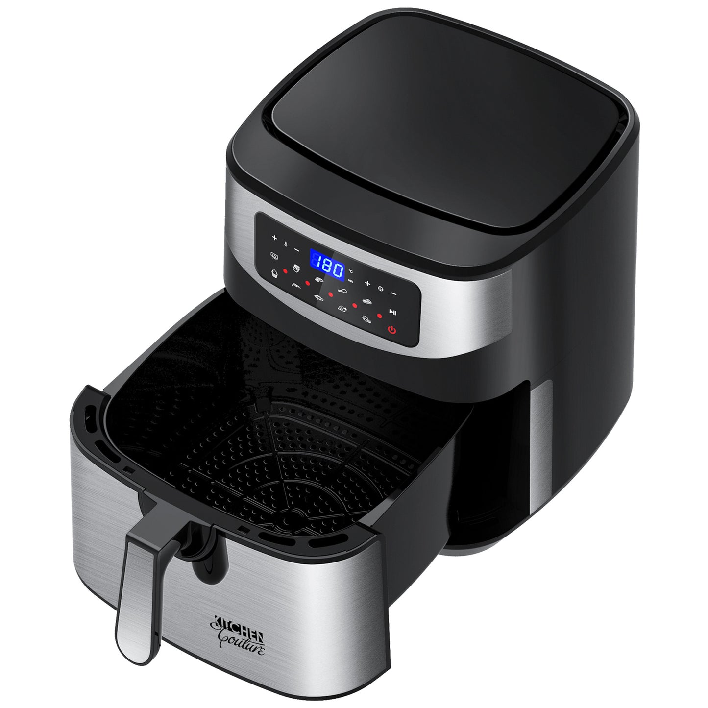 Kitchen Couture 12 Litre Air Fryer Multifunctional LCD One Touch Display Silver