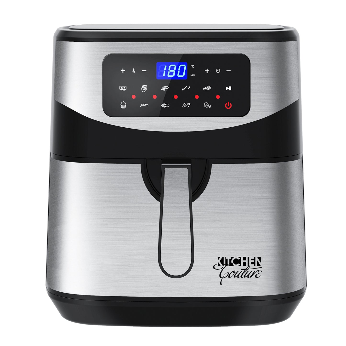 Kitchen Couture 12 Litre Air Fryer Multifunctional LCD One Touch Display Silver