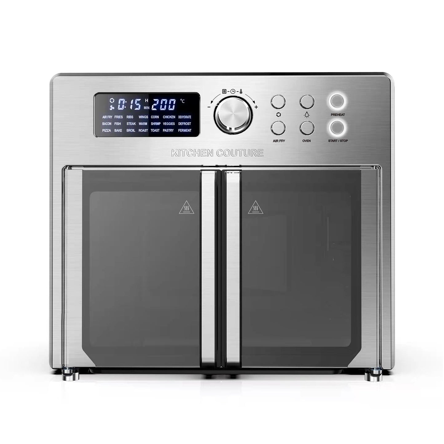 Kitchen Couture 25 Litre Air Fryer Oven French Door 22 Presets Stainless Steel