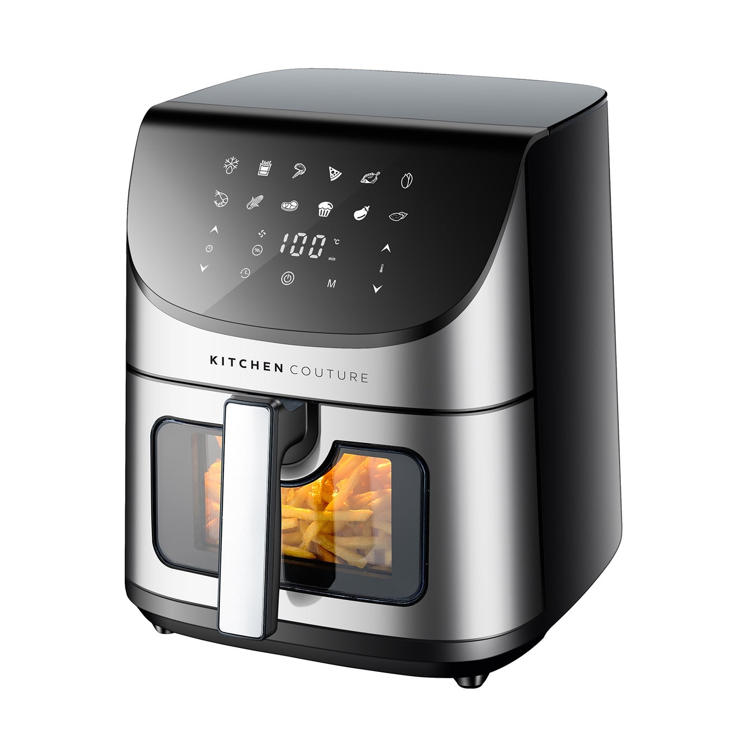 Kitchen Couture 8 Litre Air Fryer Clearview Viewing Window Stainless Steel
