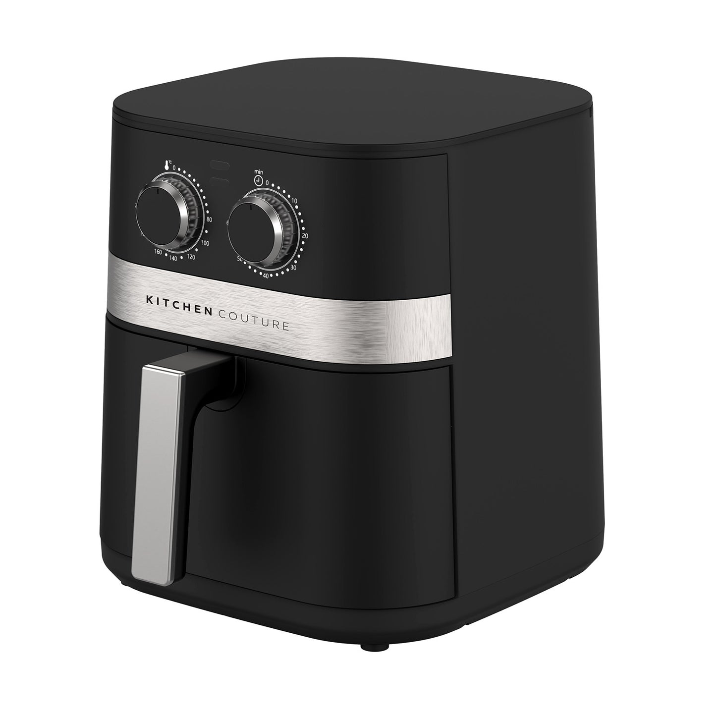 5.5L Compact Air Fryer with Non-Stick Basket – Black