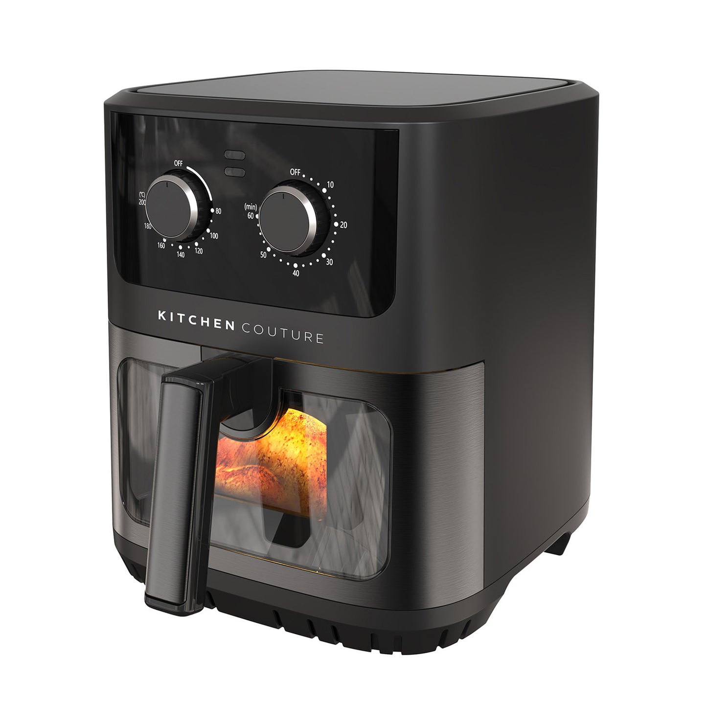 Kitchen Couture 6.5L Compact Air Fryer Viewing Window Stylish Powerful Black