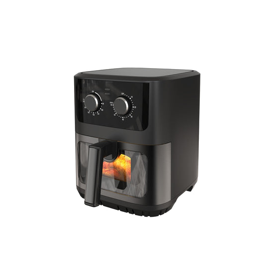 Kitchen Couture 6.5 Litre Compact Digital Air Fryer With Viewing Window Black