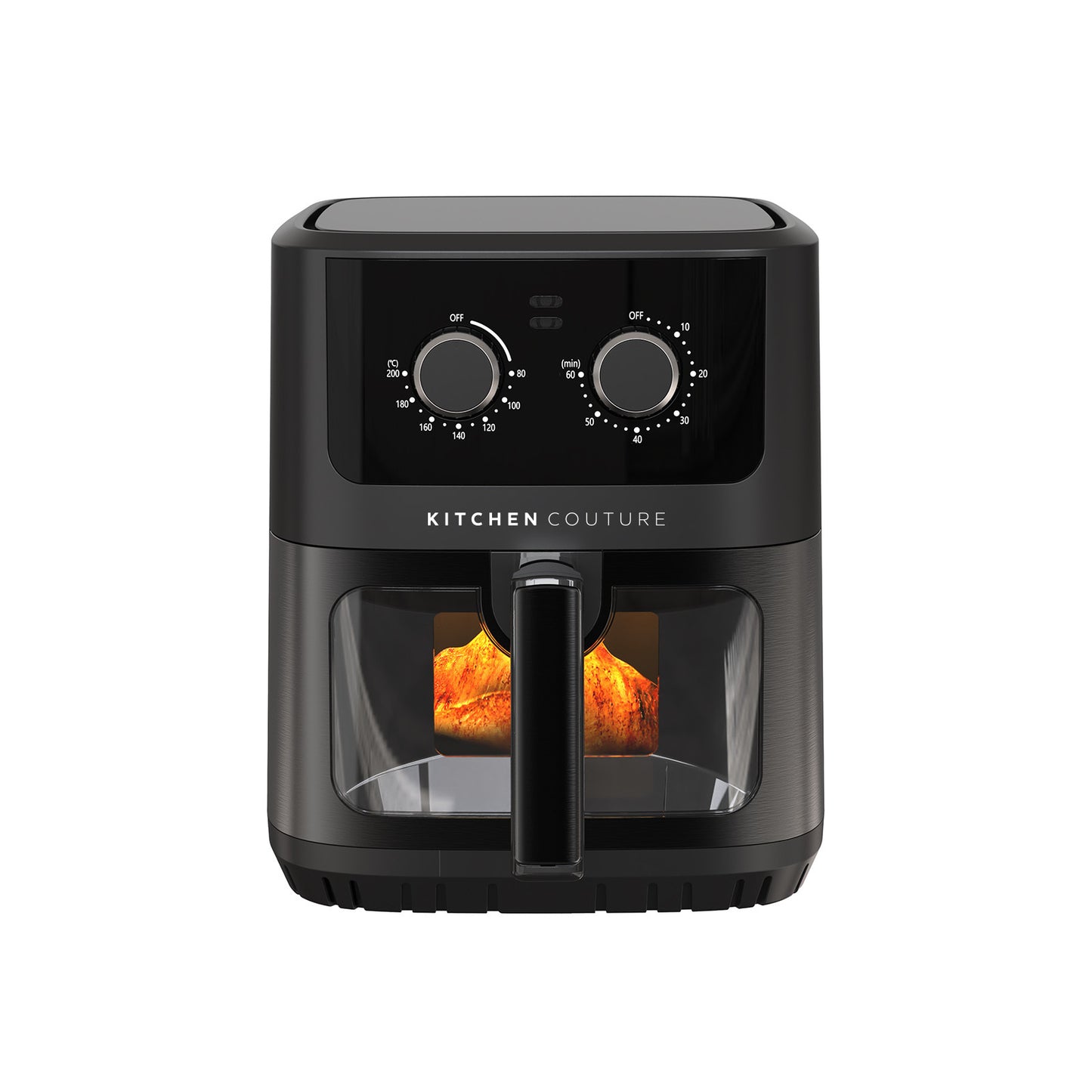 Kitchen Couture 6.5L Compact Air Fryer Viewing Window Stylish Powerful Black