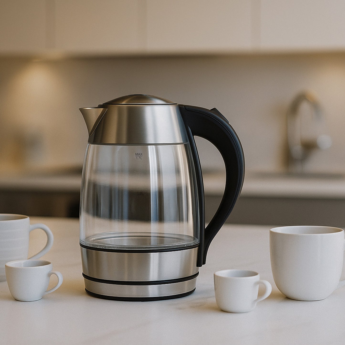 Kitchen Couture 1.7L Double Wall Glass Kettle with Thermoguard™ Protection