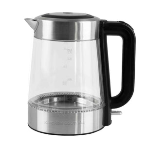 Open image in slideshow, Kitchen Couture Cool Touch Stainless Steel LED Glass Kettle Dual Wall 1.7L
