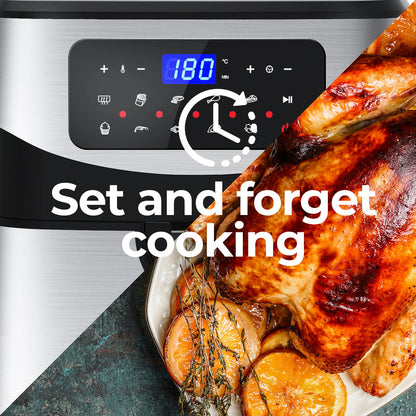12L Digital Air Fryer with One-Touch Controls – Silver
