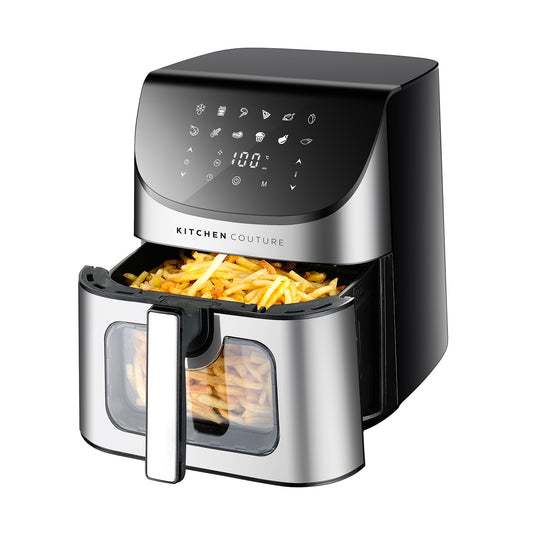 Kitchen Couture 8 Litre Air Fryer Clearview Stainless Steel Viewing Window