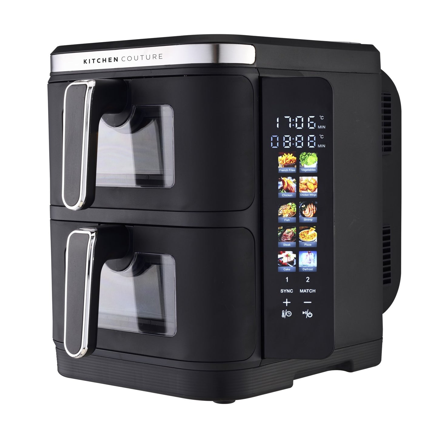 Kitchen Couture Dual Drawer Vertex Air Fryer 11L – Compact Stacked Design for Family Kitchens
