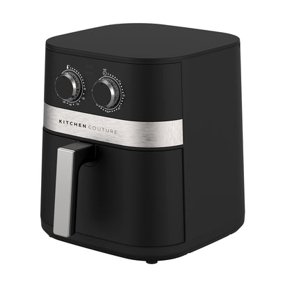 5.5L Compact Air Fryer with Non-Stick Basket – Black
