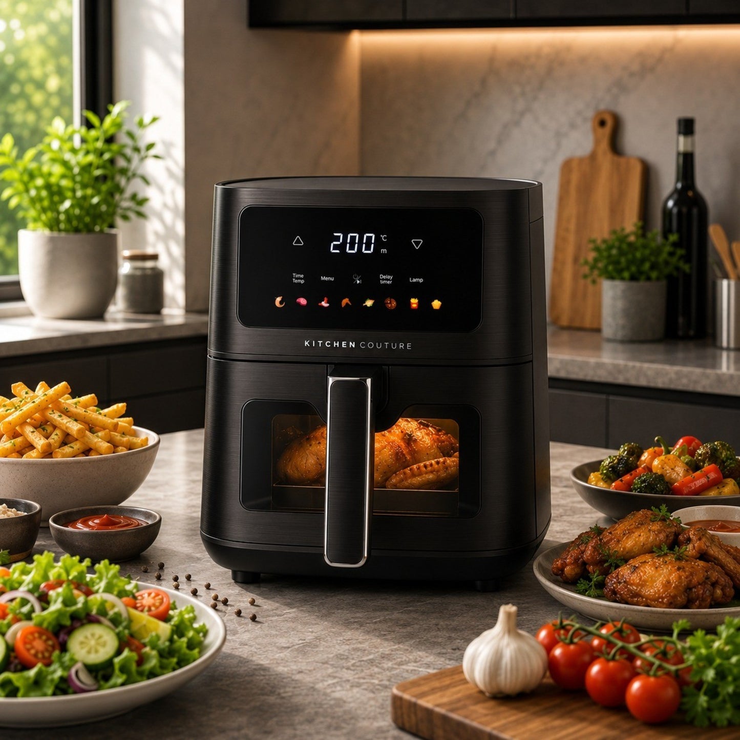 Kitchen Couture 4.5L Clear View Colour Touch Air Fryer