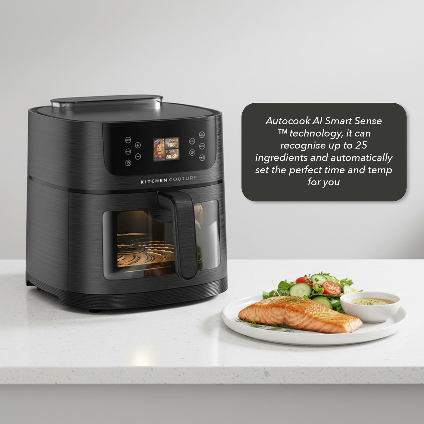 Kitchen Couture 8L Ai Smart Sense Ceramic Auto Cooking Air Fryer