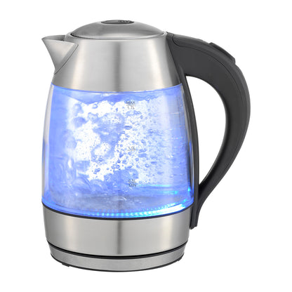 1.7L glass kettle with Thermoguard protection on benchtop