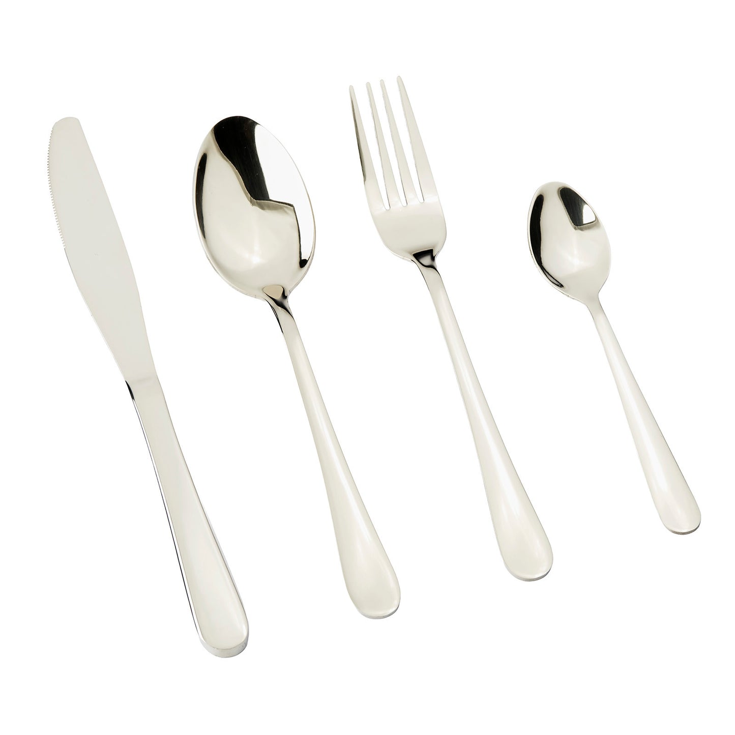 16-Piece Stainless Steel Cutlery Set with Hammered Finish