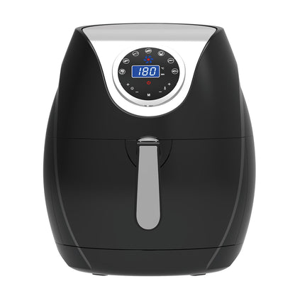 7L digital air fryer with LED display in black