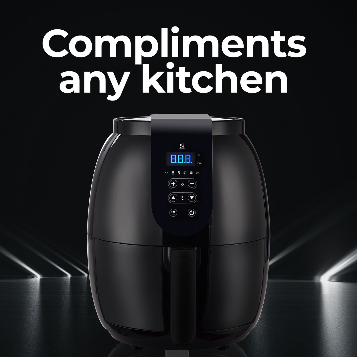 Kitchen Couture 3.5 Litre Digital Display Black Air Fryer Oil Free Cooking