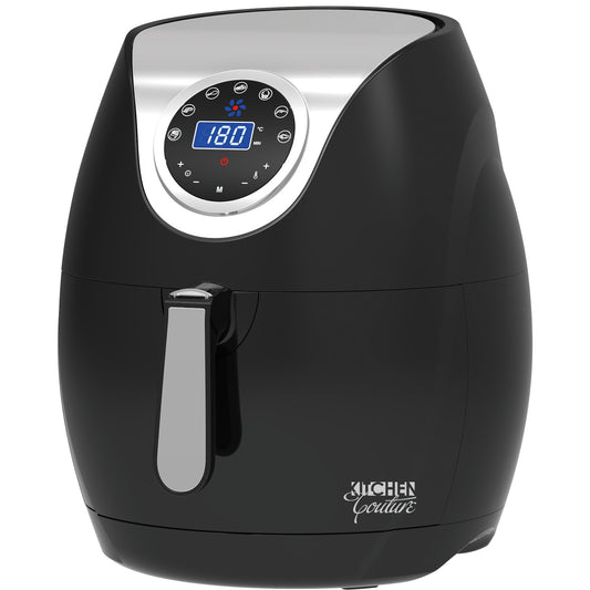 Kitchen Couture Digital Air Fryer 7L LED Display Low Fat Healthy Oil Free Black